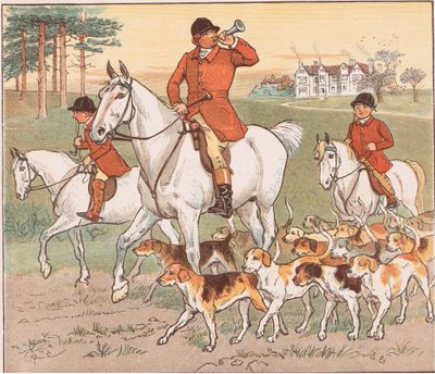 Il cacciatore suona il corno da Randolph Caldecott